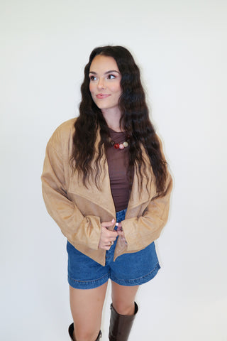Worth the Drive Faux Suede Jacket - The Pink Tulip Clothing