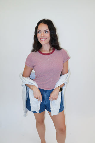Harbor Stripe Baby Tee - The Pink Tulip Clothing