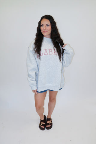 Alabama State of Mind Striped Sweatshirt - The Pink Tulip Clothing