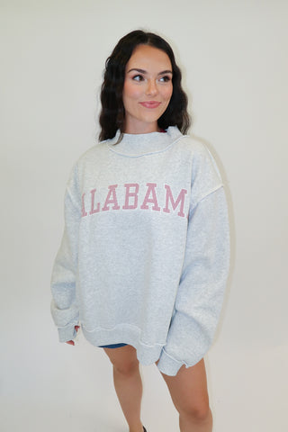 Alabama State of Mind Striped Sweatshirt - The Pink Tulip Clothing