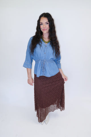 Plans Pending Drawstring Waist Top - The Pink Tulip Clothing
