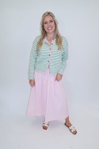 Cotton Candy Stripe Cardigan - The Pink Tulip Clothing