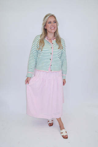 Cotton Candy Stripe Cardigan - The Pink Tulip Clothing