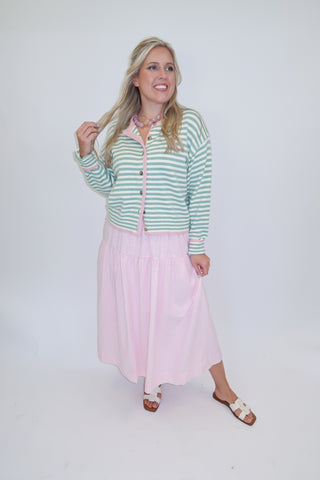 Cotton Candy Stripe Cardigan - The Pink Tulip Clothing