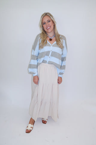 Boardwalk Stripe Cardigan - The Pink Tulip Clothing