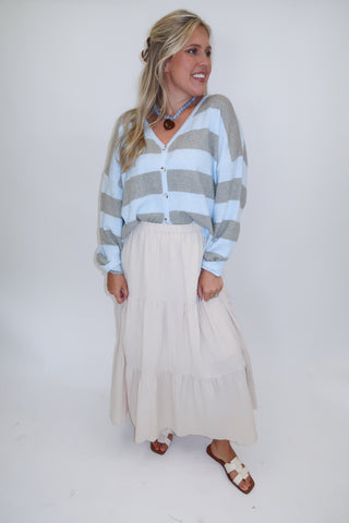 Boardwalk Stripe Cardigan - The Pink Tulip Clothing