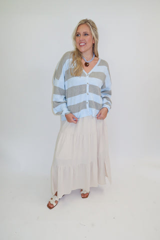 Easy Escape Tiered Midi Skirt - The Pink Tulip Clothing
