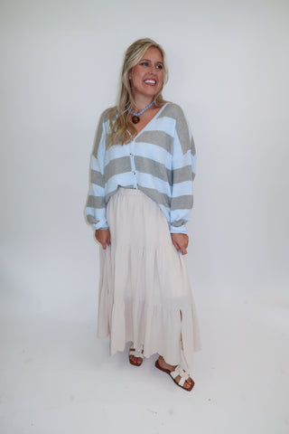 Boardwalk Stripe Cardigan - The Pink Tulip Clothing
