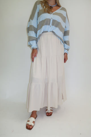 Easy Escape Tiered Midi Skirt - The Pink Tulip Clothing