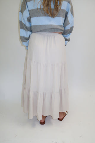 Easy Escape Tiered Midi Skirt - The Pink Tulip Clothing