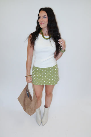 Weekend Match Polka Dot Skort - The Pink Tulip Clothing