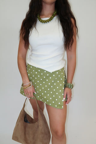 Weekend Match Polka Dot Skort - The Pink Tulip Clothing