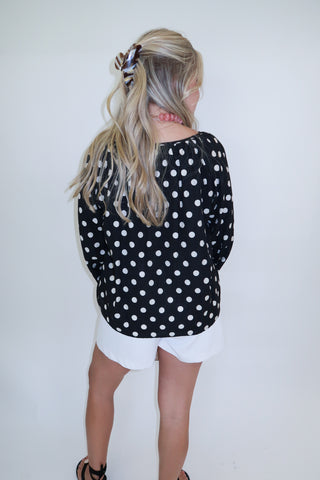 Play It Classic Polka Dot Top - The Pink Tulip Clothing