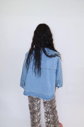 Blue Horizon Swing Denim Jacket - The Pink Tulip Clothing