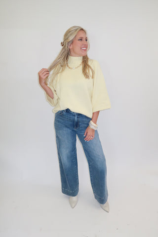 Coffee Run Mock Neck Sweater - The Pink Tulip Clothing