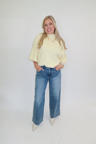 Coffee Run Mock Neck Sweater - The Pink Tulip Clothing
