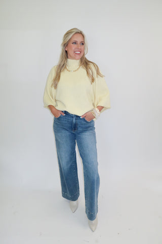 Coffee Run Mock Neck Sweater - The Pink Tulip Clothing