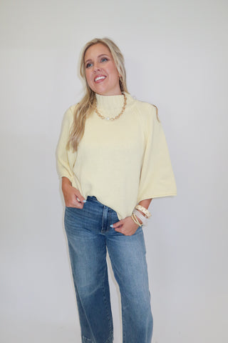 Coffee Run Mock Neck Sweater - The Pink Tulip Clothing