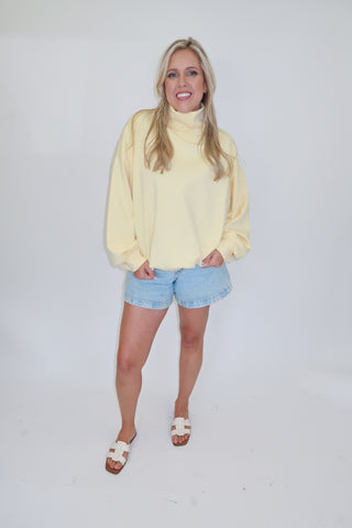 On My Way Oversized Mock Neck Sweatshirt - The Pink Tulip Clothing