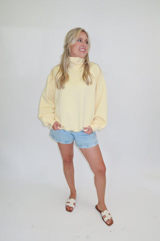 On My Way Oversized Mock Neck Sweatshirt - The Pink Tulip Clothing