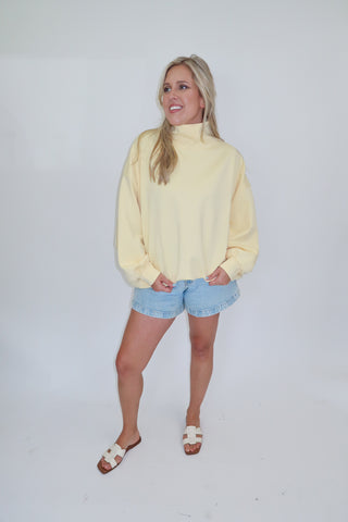 On My Way Oversized Mock Neck Sweatshirt - The Pink Tulip Clothing