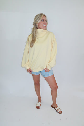 On My Way Oversized Mock Neck Sweatshirt - The Pink Tulip Clothing