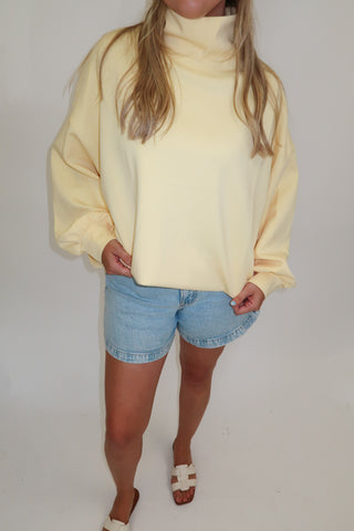 On My Way Oversized Mock Neck Sweatshirt - The Pink Tulip Clothing