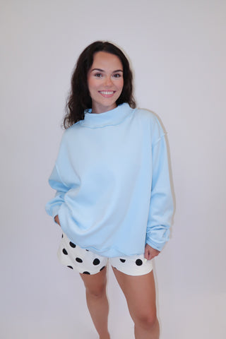 Blue Hour Mock Neck Sweatshirt