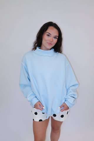 Blue Hour Mock Neck Sweatshirt