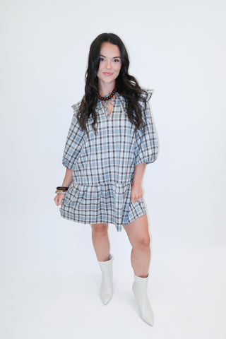 Call It Even Plaid Romper