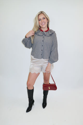Check It Out Ruffle Top