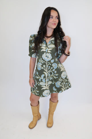 In Full Bloom Tie Back Dress