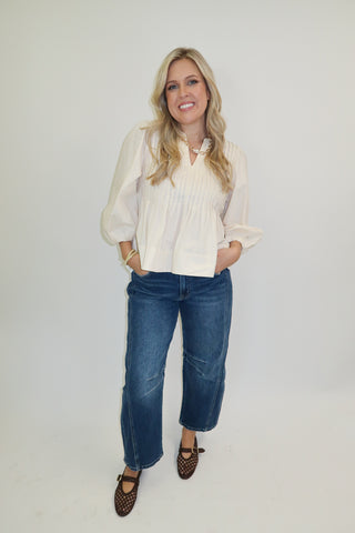 Consider It Done Puff Sleeve Top