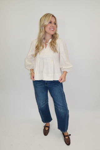 Consider It Done Puff Sleeve Top