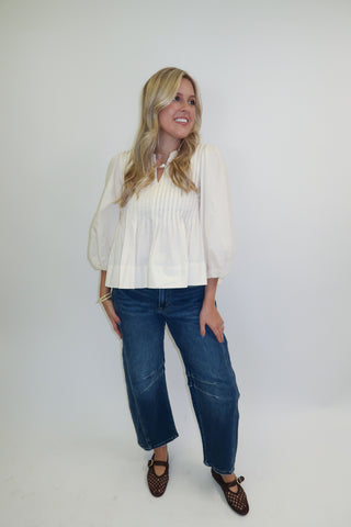 Consider It Done Puff Sleeve Top