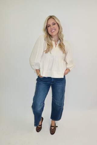 Consider It Done Puff Sleeve Top