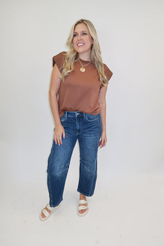 Keep It Moving Ribbed Cap Sleeve Knit Top