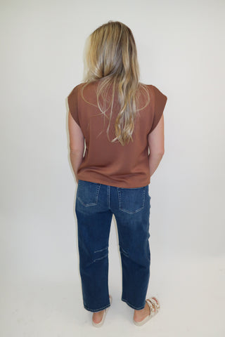 Keep It Moving Ribbed Cap Sleeve Knit Top