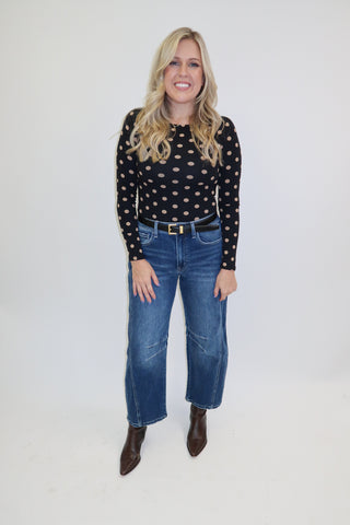 In The Details Polka Dot Top