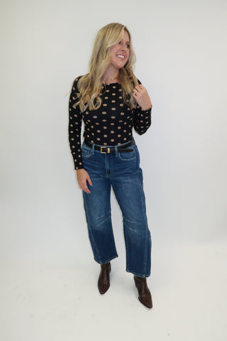 In The Details Polka Dot Top