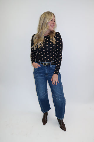 In The Details Polka Dot Top