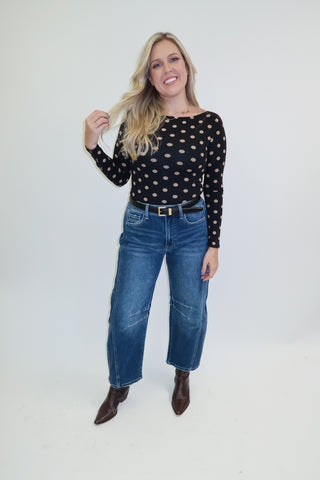 In The Details Polka Dot Top