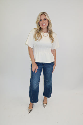 Figure It Out Knit Peplum Top