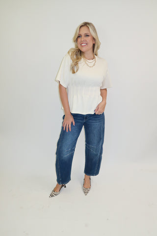 Figure It Out Knit Peplum Top