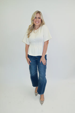 Figure It Out Knit Peplum Top