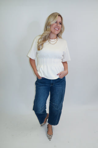 Figure It Out Knit Peplum Top