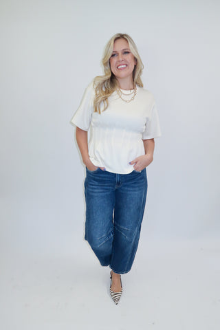 Figure It Out Knit Peplum Top