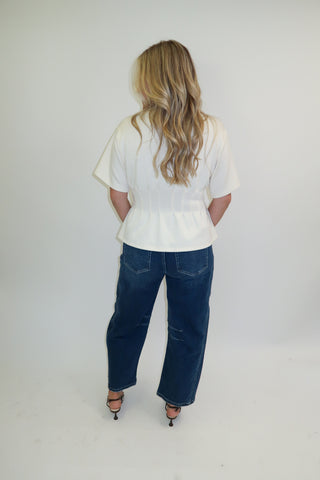 Figure It Out Knit Peplum Top