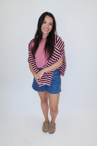 Easy Going Acid Wash Tee