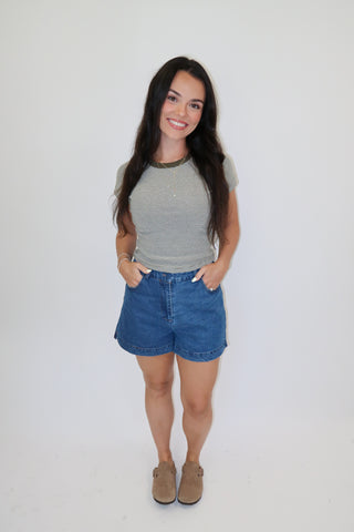 Harbor Stripe Baby Tee